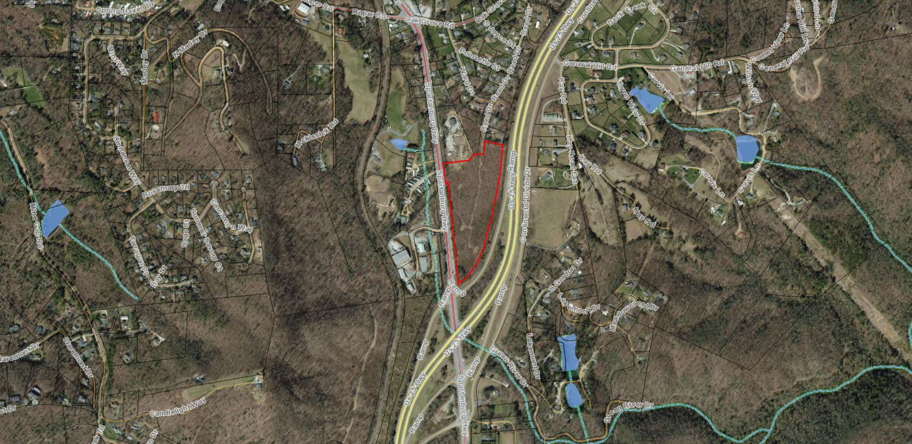 Proposed site for asphalt drum plant planned in East Flat Rock, NC