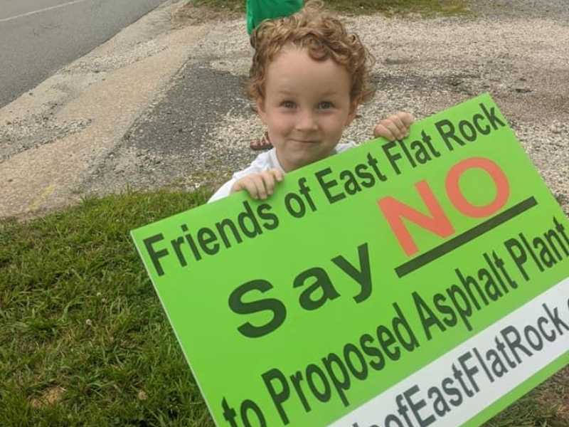 This child says NO to Jeff Shipman's proposed hot mix asphalt plant