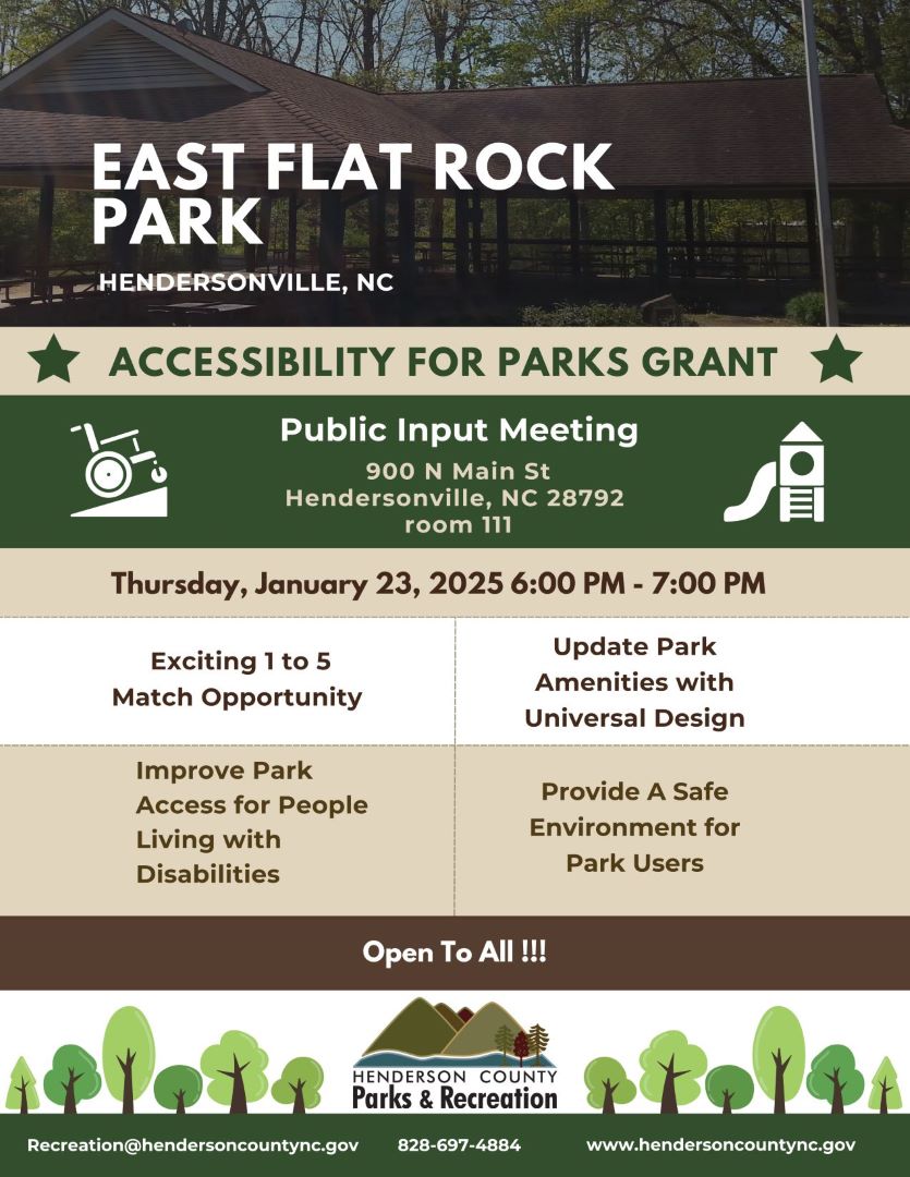 East Flat Rock Park Public Input Meeting Details